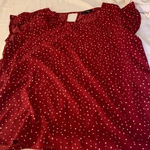 Paper moon red and brown blouse